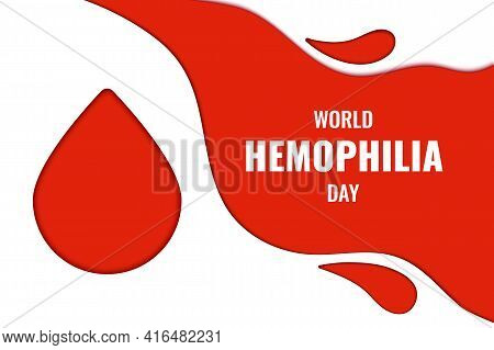 Hemophilia Awareness Paper Cut Blood Drop Poster