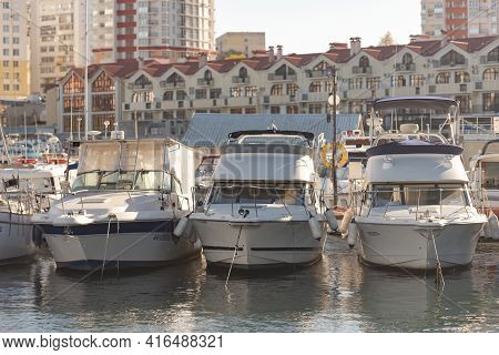 Sevastopol. Crimea. Autumn 2020. Ships At The Pier In The Streletskaya Bay Of Sevastopol.