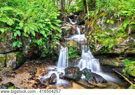 Todtnau Waterfall In The Black Forest Mountains, Germany
