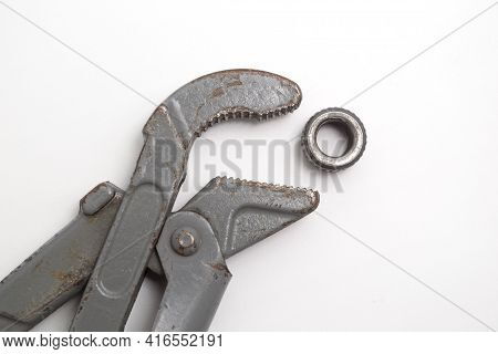 Diluted Gas Key And Nut. High Quality Photo