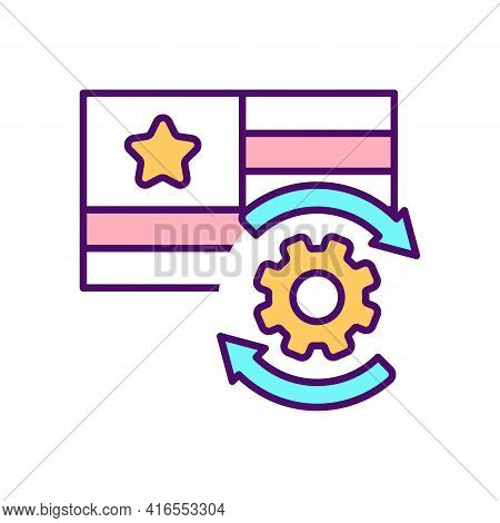 Preferred Language Rgb Color Icon. Personalization For Online User. Customization Of Internet Servic