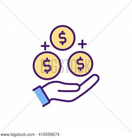 Free Trading Protection Rgb Color Icon. Gaining Financial Capital. Economic Cooperation. Increasing 