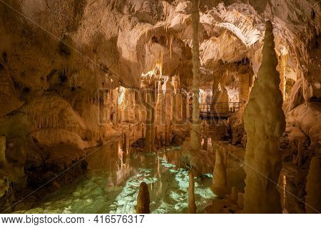 The Frasassi Caves (grotte Di Frasassi), A Huge Karst Cave System In Italy. Marche, Italy