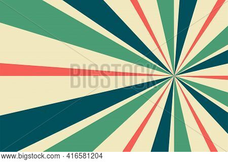 Classic Retro Colors Sunbust Rays Background Design