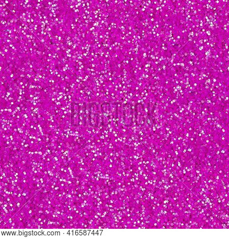 Elegant Cotrast Pink Glitter, Sparkle Confetti Texture. Christmas Abstract Background, Seamless Patt