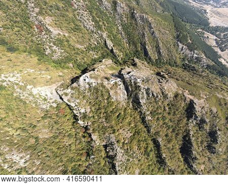 Aerial View Of Ruins Of Anevsko Kale Fortress Near Town Of Sopot, Plovdiv Region, Bulgaria