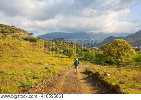 Beautiful landscapes on the Carian trail. Aegean Sea, Turkey.