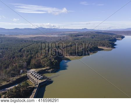 Aerial View Of Koprinka Reservoir, Stara Zagora Region, Bulgaria