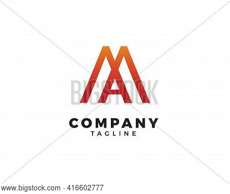 Ma Letter Initial Logo Design Vector Template