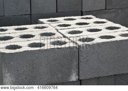 The White Brick Silicate Hollow Construction Outdoor