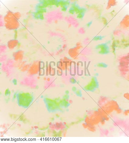 Pastel Spiral Tie-dye. Abstract Swirl Texture. Batik Print. Circular Water Style. Color Pattern. Art