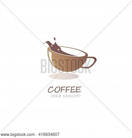 Coffee Logo Design Template Flat Style Vector Illustration