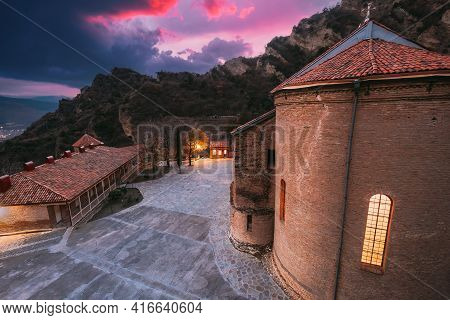 Mtskheta, Georgia. Shio-mgvime Monastery. Central Part Of Medieval Monastic Shiomgvime Complex In Li