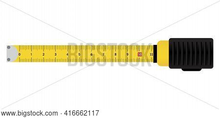Realistic Tape. Realistic With Yellow Tape. Stock Image. Vector Illustration. Eps 10.
