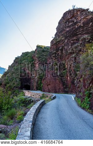 Gorges De Daluis Or Chocolate Canyon As It Is Called By Locals Because Of The Rocks Color Formed By 