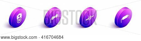 Set Isometric Electrical Outlet, Resistor Electricity, Electric Circuit Scheme And Resistor Electric