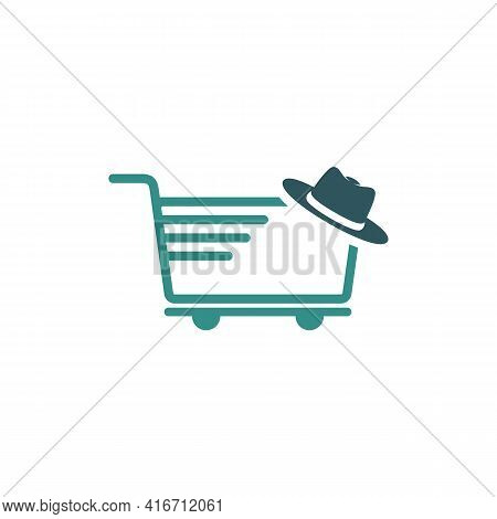 Shop Hat Logo Design Vector Illustration, Creative Hat Logo Design Concept Template, Symbols Icons