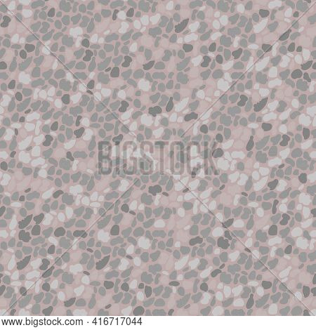 Vector Dense Smoky Purple Pebble Pattern Background. Monochrome Oval Circle Shapes Backdrop. Rounded