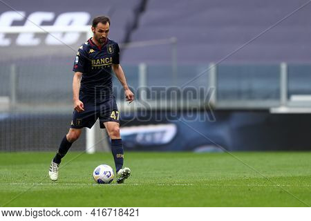 Torino, Italy. 13 April 2021. Milan Badelj Of Genoa Cfc  During The Serie A Match Between Juventus F