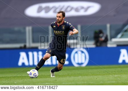 Torino, Italy. 13 April 2021. Milan Badelj Of Genoa Cfc  During The Serie A Match Between Juventus F
