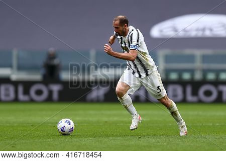 Torino, Italy. 13 April 2021. Giorgio Chiellini Of Juventus Fc  During The Serie A Match Between Juv