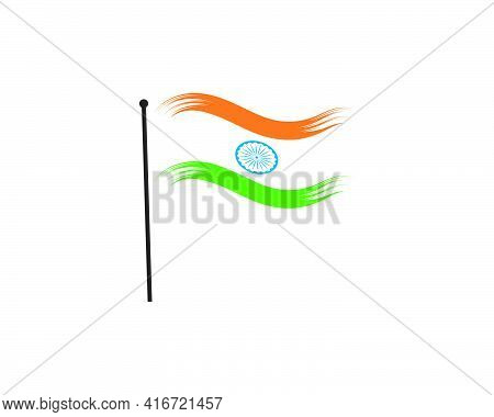 Indian Flag Vector Icon Illustration