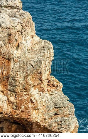 Seascape, Cliff In The Mediterranean Sea, Greatness Of Nature,