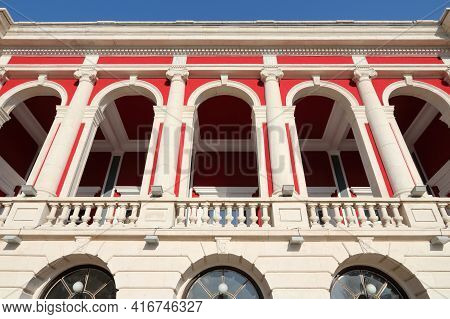 Ruse (rousse) In Bulgaria. Landmark Of Bulgaria. Rousse State Opera.