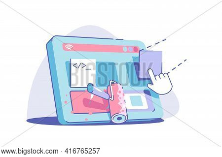 Modern Site Redesign Vector Illustration. Web Design