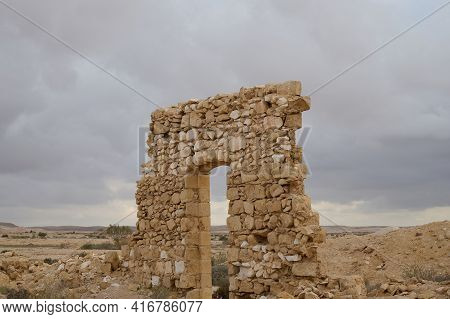 The Ruins Of A Turkish Railway Station In The Negev Desert In Israel Built More Than A Hundred Years