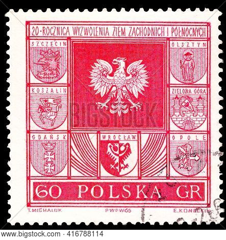 Poland - Circa 1965 A Stamp Printed In Poland, 20th Anniversary Of Regaining The Western And Norther