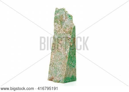Macro Jadeite Mineral Stone On White Background