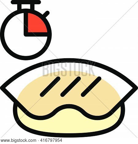 Dough Fermentation Icon, Bakery And Baking Related Vector Illustration