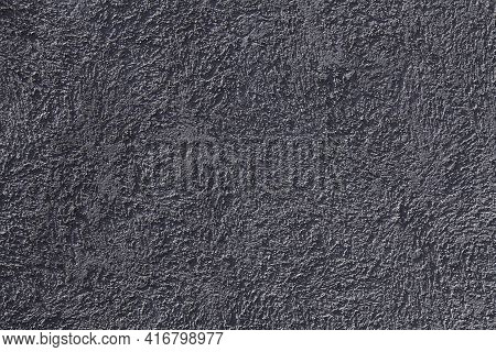 Relief Surface. Grey Wall, Texture, Background. Plastered Building Wall, Painted With Water-based Gr