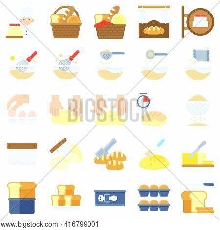 Bakery And Baking Related Icon Set 2, Flat Style