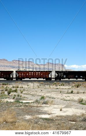 Pociąg Boxcar pustyni Utah