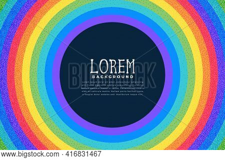 Colorful Circular Rainbow Color Pattern Background Design