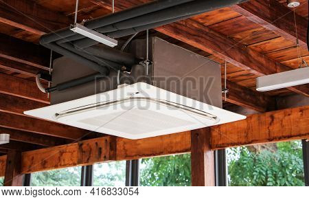 Ceiling Mounted Cassette Type Air Conditioner. Condensing