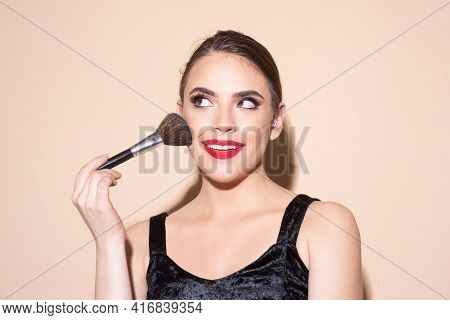 Woman Beauty Face, Portrait Of Beautiful Female Model. Skincare And Healthy Skin, Spa Facial Treatme