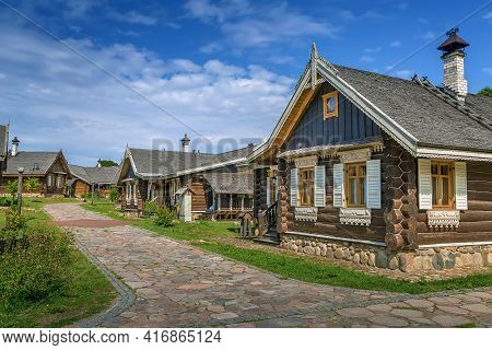 Street In Tourist Complex Nanosy On Naroch Lake, Belarus