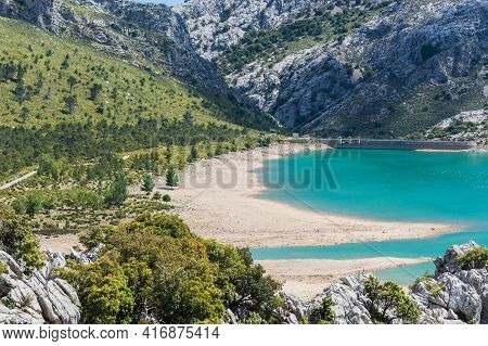 Fantastic Views Of The Embalse De Cuber In The Sierra De Tramuntana, Mallorca, Spain