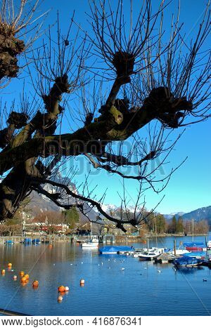 Beautiful Day At The Walensee In Weesen In Switzerland 21.2.2021