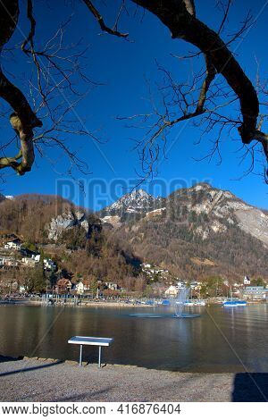 Beautiful Day At The Walensee In Weesen In Switzerland 21.2.2021