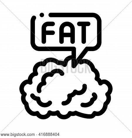 Fat Atherosclerosis Line Icon Vector. Fat Atherosclerosis Sign. Isolated Contour Symbol Black Illust
