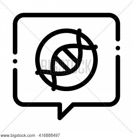 Dna Problem Atherosclerosis, Molecule Line Icon Vector. Dna Problem Atherosclerosis, Molecule Sign. 