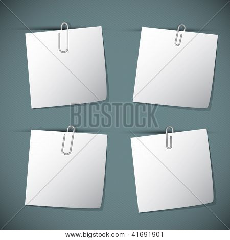 Note Papers With Paperclip
