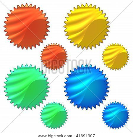 Colourful Set Of Hologram Stikers