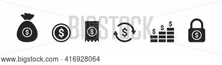 Currency Icons. Dollar Icons. Money Signs. Finansial Vector Icons. Vector Illustration