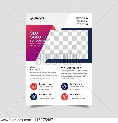 Corporate Flyer Design Template, Creative Business Trendy Flyer Brochure Template Design, Vector Tem