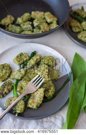 Healthy Home Made Gnocchi With Wild Garlic
